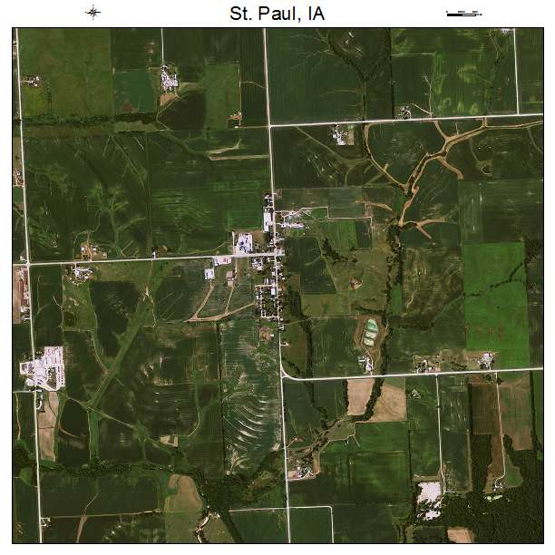 St Paul, IA air photo map