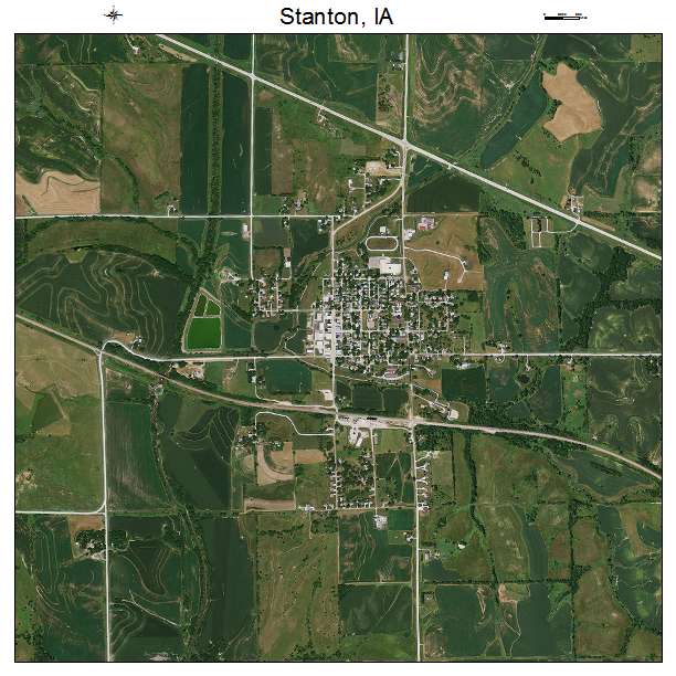 Stanton, IA air photo map