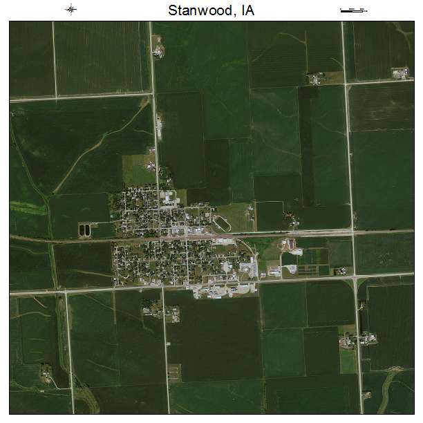 Stanwood, IA air photo map