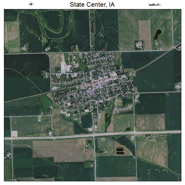 State Center, IA air photo map