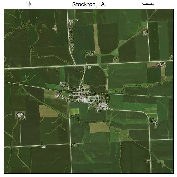 Stockton, IA air photo map
