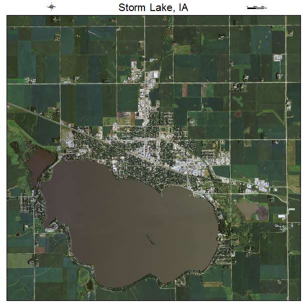 Storm Lake, IA air photo map