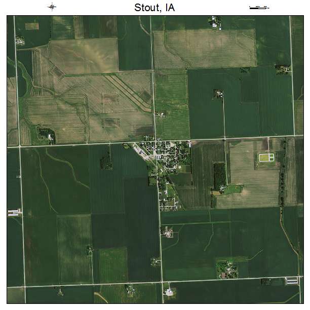 Stout, IA air photo map