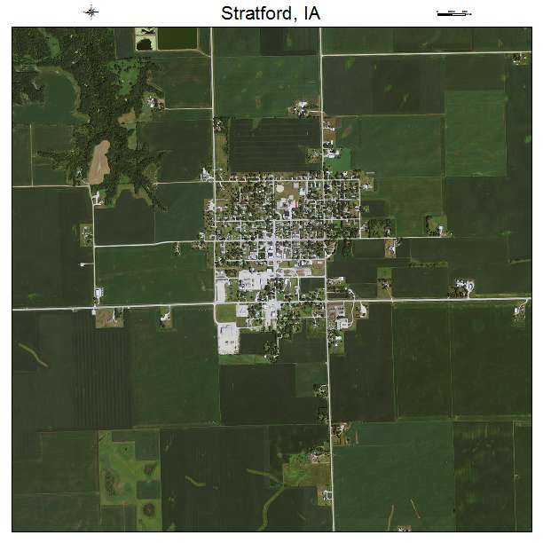 Stratford, IA air photo map