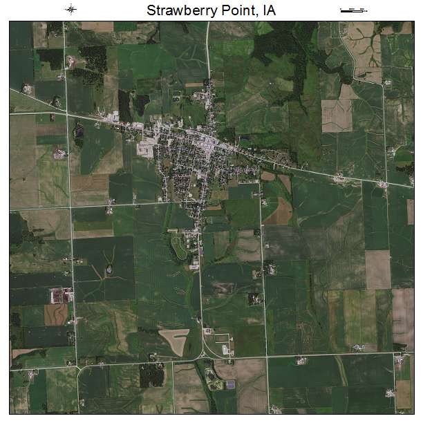 Strawberry Point, IA air photo map