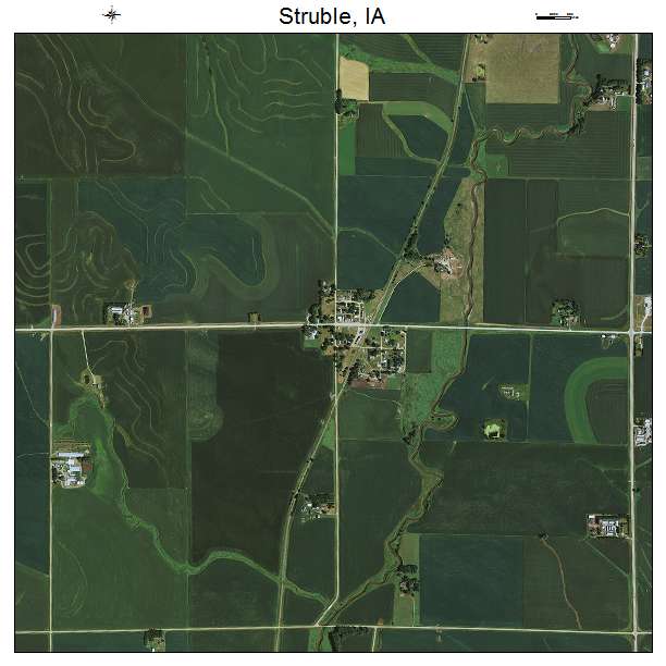 Struble, IA air photo map
