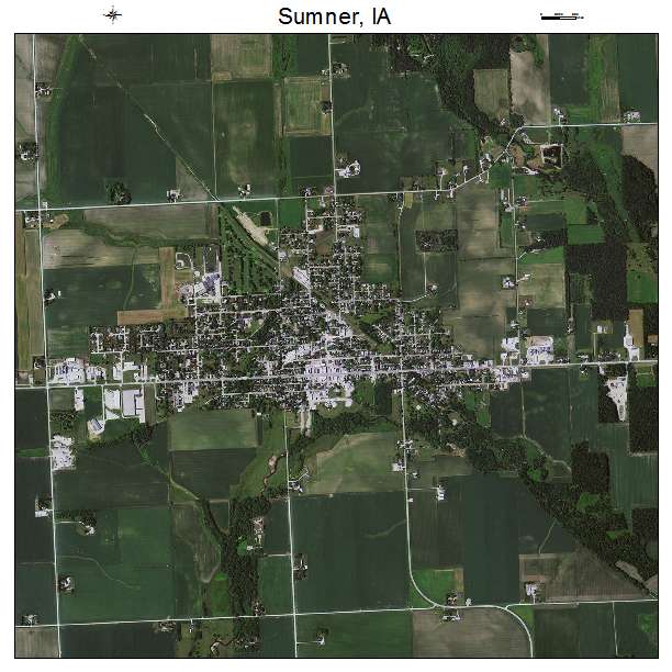 Sumner, IA air photo map
