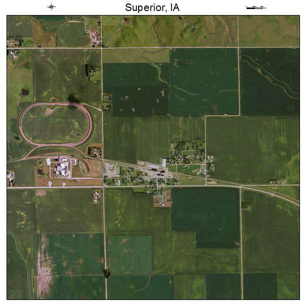 Superior, IA air photo map