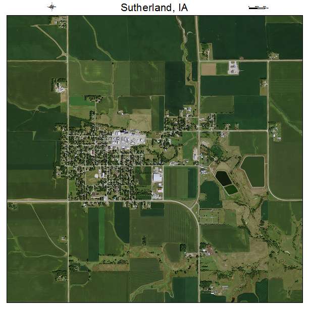 Sutherland, IA air photo map