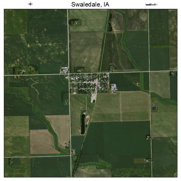 Swaledale, IA air photo map