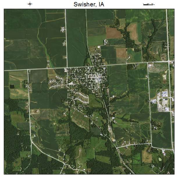 Swisher, IA air photo map