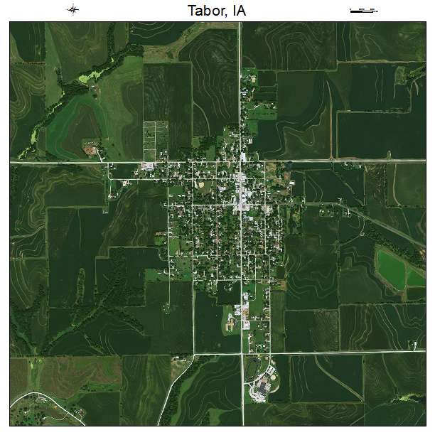 Tabor, IA air photo map