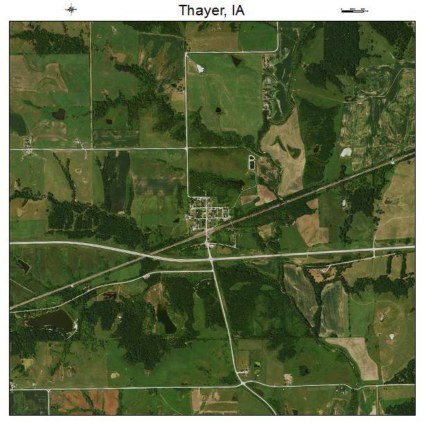 Thayer, IA air photo map