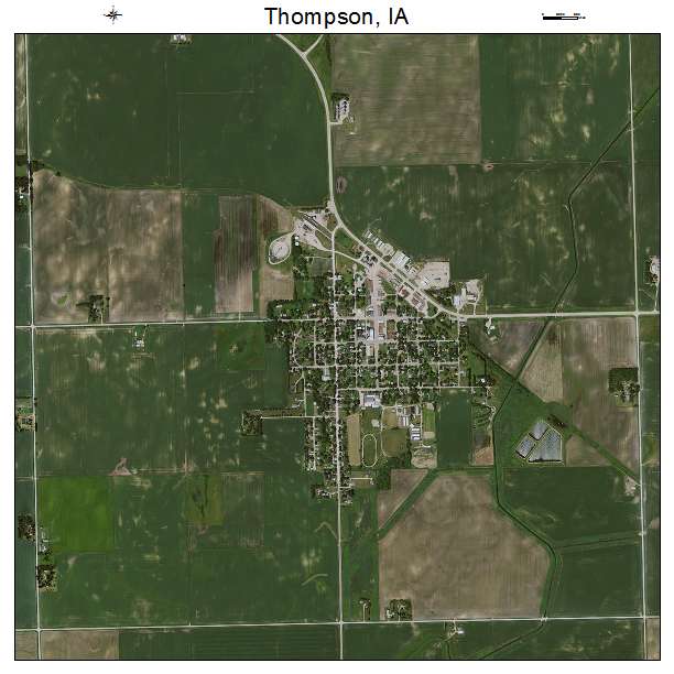 Thompson, IA air photo map