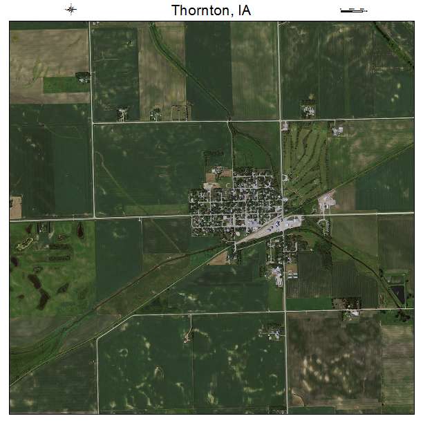 Thornton, IA air photo map