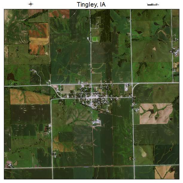 Tingley, IA air photo map