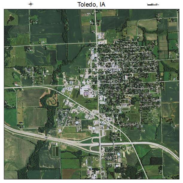 Toledo, IA air photo map