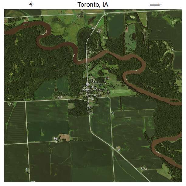 Toronto, IA air photo map