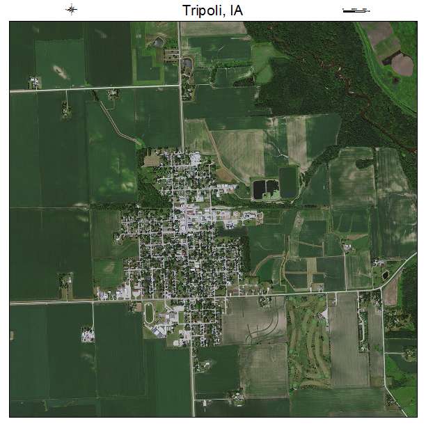 Tripoli, IA air photo map