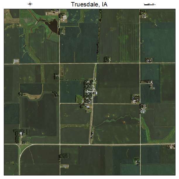 Truesdale, IA air photo map