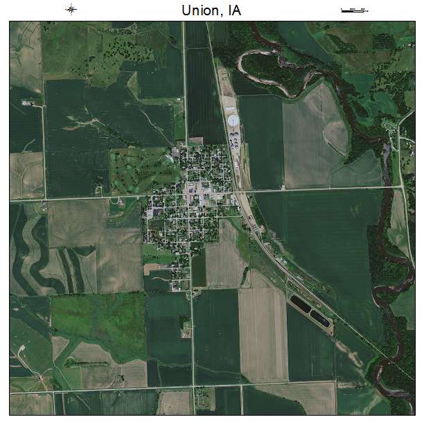 Union, IA air photo map