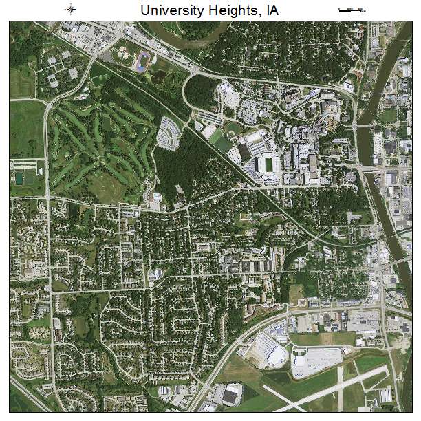 University Heights, IA air photo map