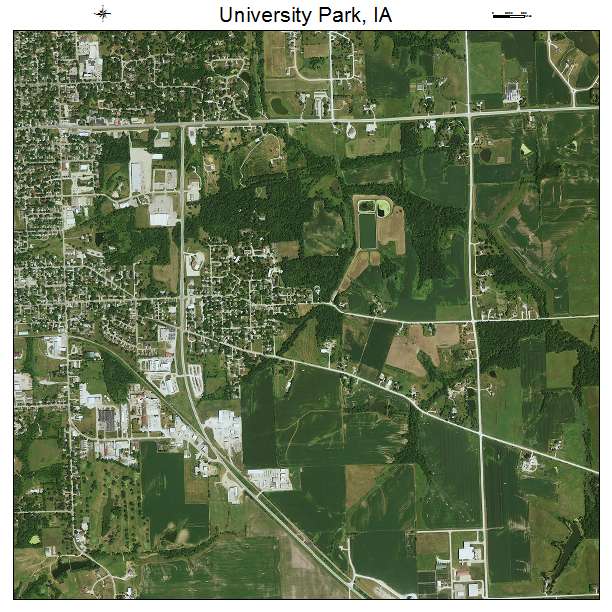University Park, IA air photo map