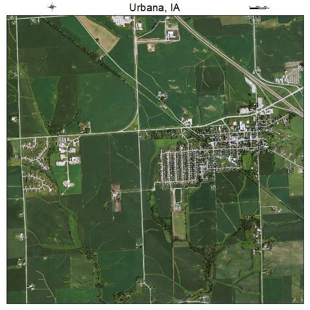 Urbana, IA air photo map