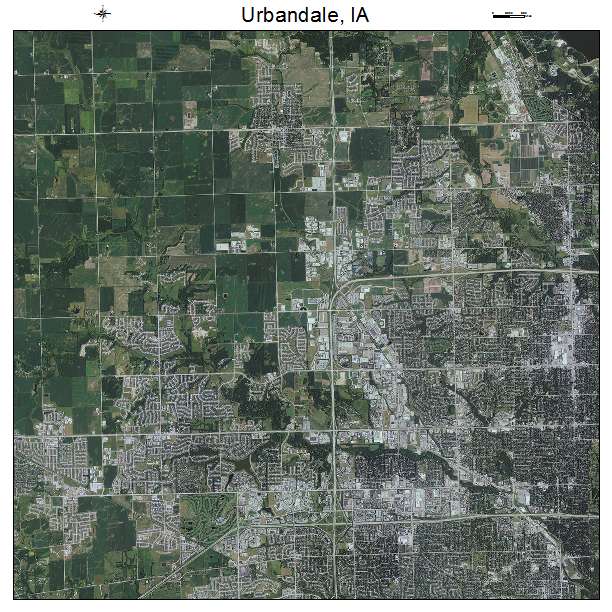 Urbandale, IA air photo map