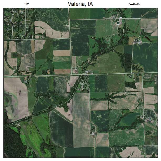 Valeria, IA air photo map