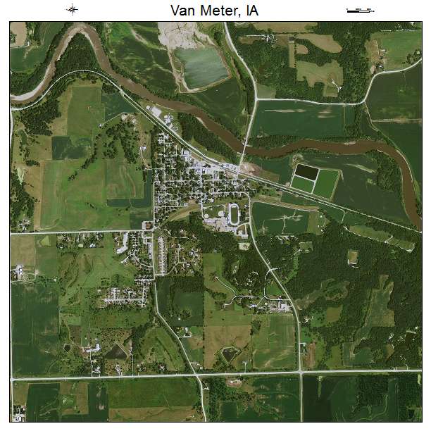Van Meter, IA air photo map
