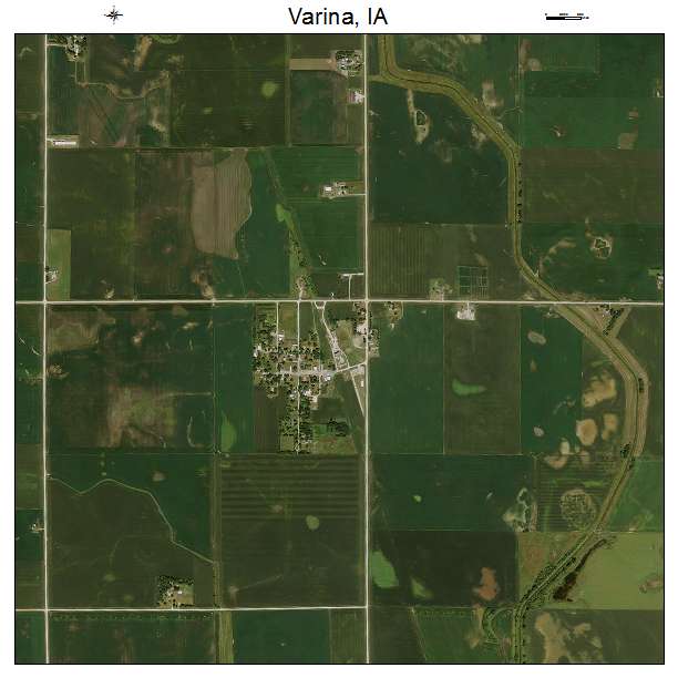 Varina, IA air photo map