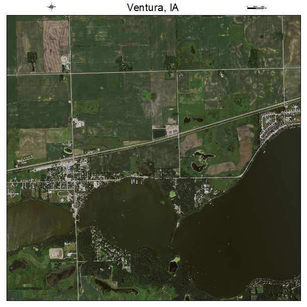 Ventura, IA air photo map