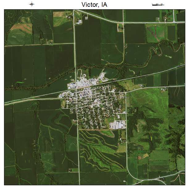 Victor, IA air photo map