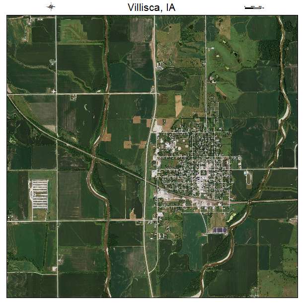Villisca, IA air photo map