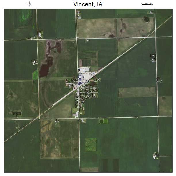 Vincent, IA air photo map