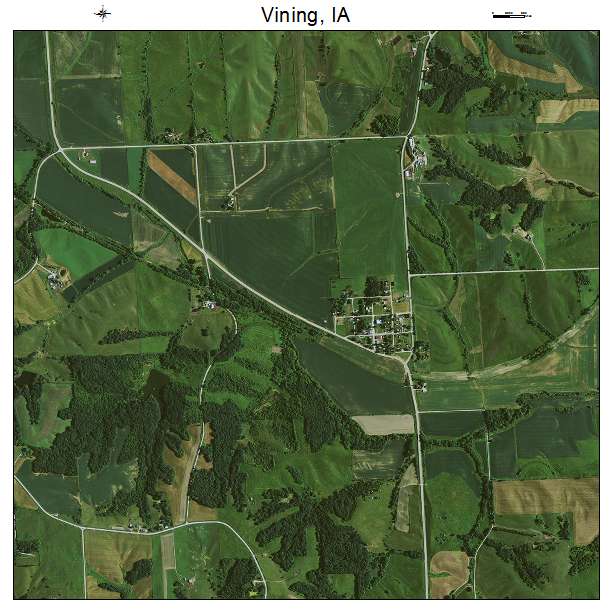 Vining, IA air photo map