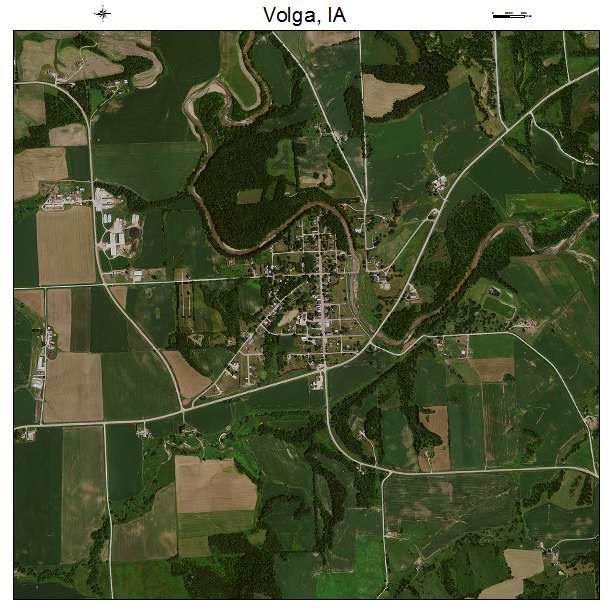 Volga, IA air photo map