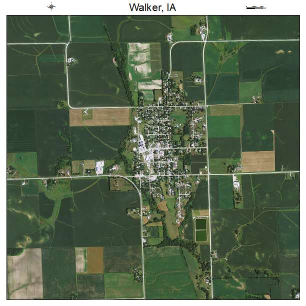 Walker, IA air photo map