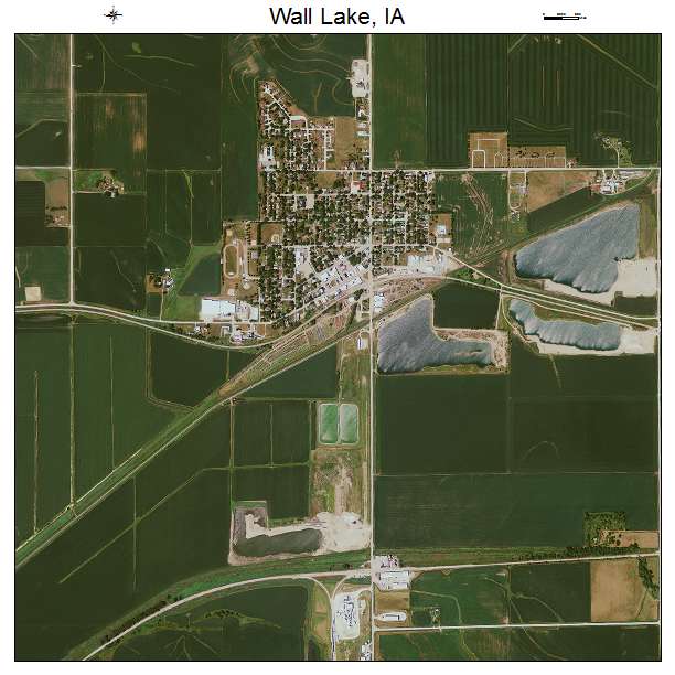 Wall Lake, IA air photo map