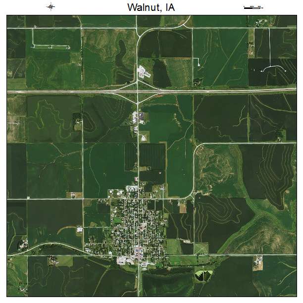 Walnut, IA air photo map