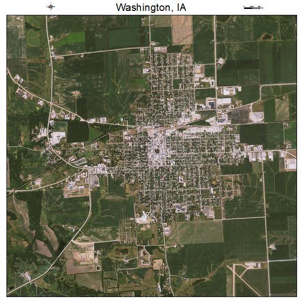 Washington, IA air photo map