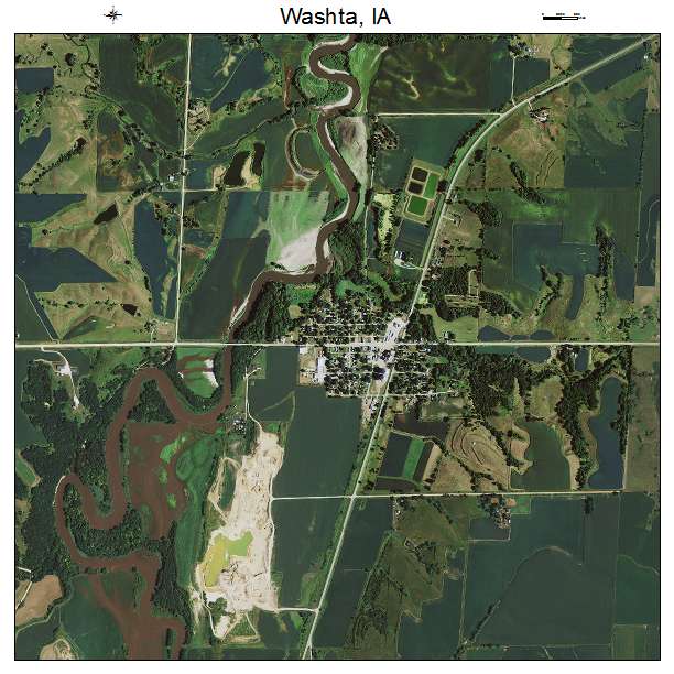 Washta, IA air photo map