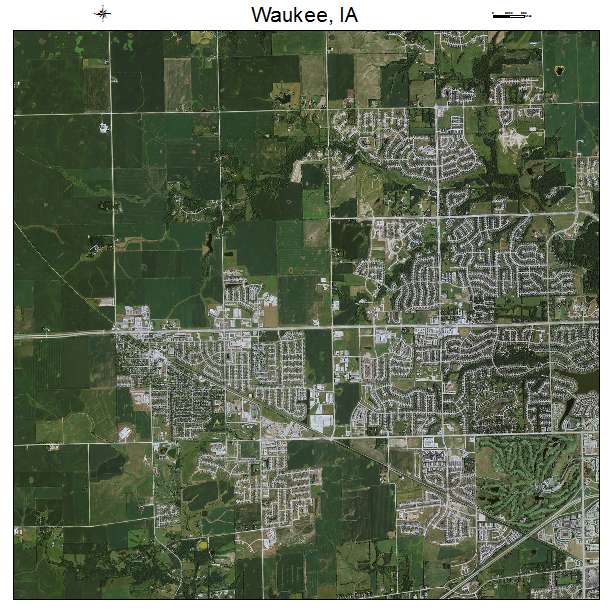 Waukee, IA air photo map