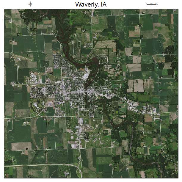 Waverly, IA air photo map