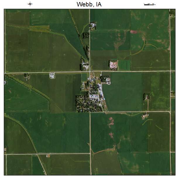 Webb, IA air photo map