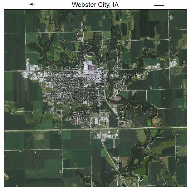 Webster City, IA air photo map