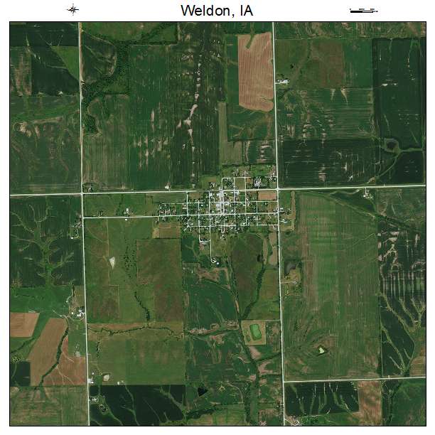 Weldon, IA air photo map