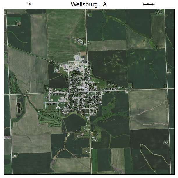 Wellsburg, IA air photo map