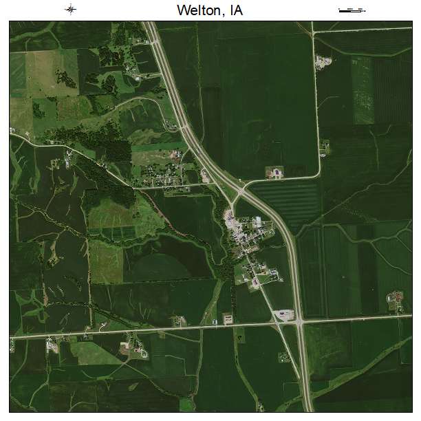 Welton, IA air photo map